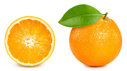 Fresh organic orange isolated
