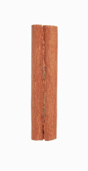 Dry aromatic cinnamon stick isolated on white