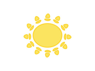 Sun icon on background for graphic and web design. Creative illustration concept symbol for web or mobile app