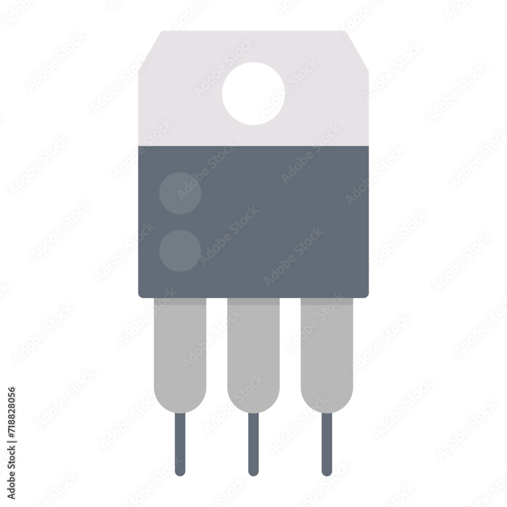 Poster transistor icon vector image. can be used for electric circuits.