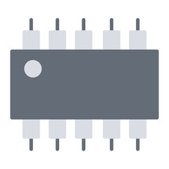 Integrated Circuit icon vector image. Can be used for Electric Circuits.