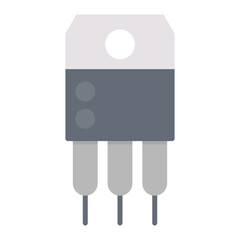 Transistor icon vector image. Can be used for Electric Circuits.