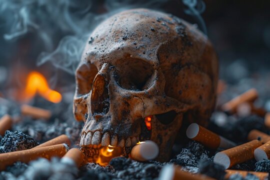 Skeleton Smoking: A Grim Reminder of the Dangers of Vaping Generative AI