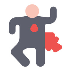 Murder Chalk icon vector image. Can be used for Prison.