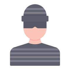 Robber icon vector image. Can be used for Prison.