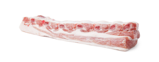 Fresh raw pork ribs isolated on white