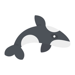 Killer Whale icon vector image. Can be used for In The Wild.