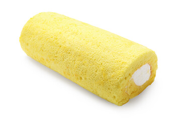 One delicious cake roll isolated on white