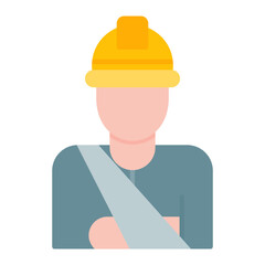 Work Injury icon vector image. Can be used for Factory.