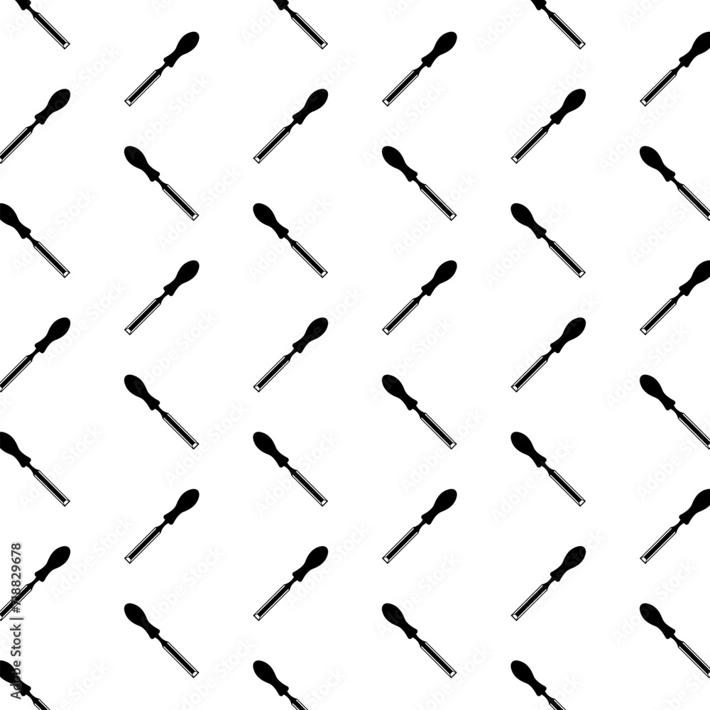 Poster wood chisel seamless pattern isolated on white background