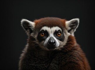 Fototapeta premium Capturing Lemur Beauty in the Shadows