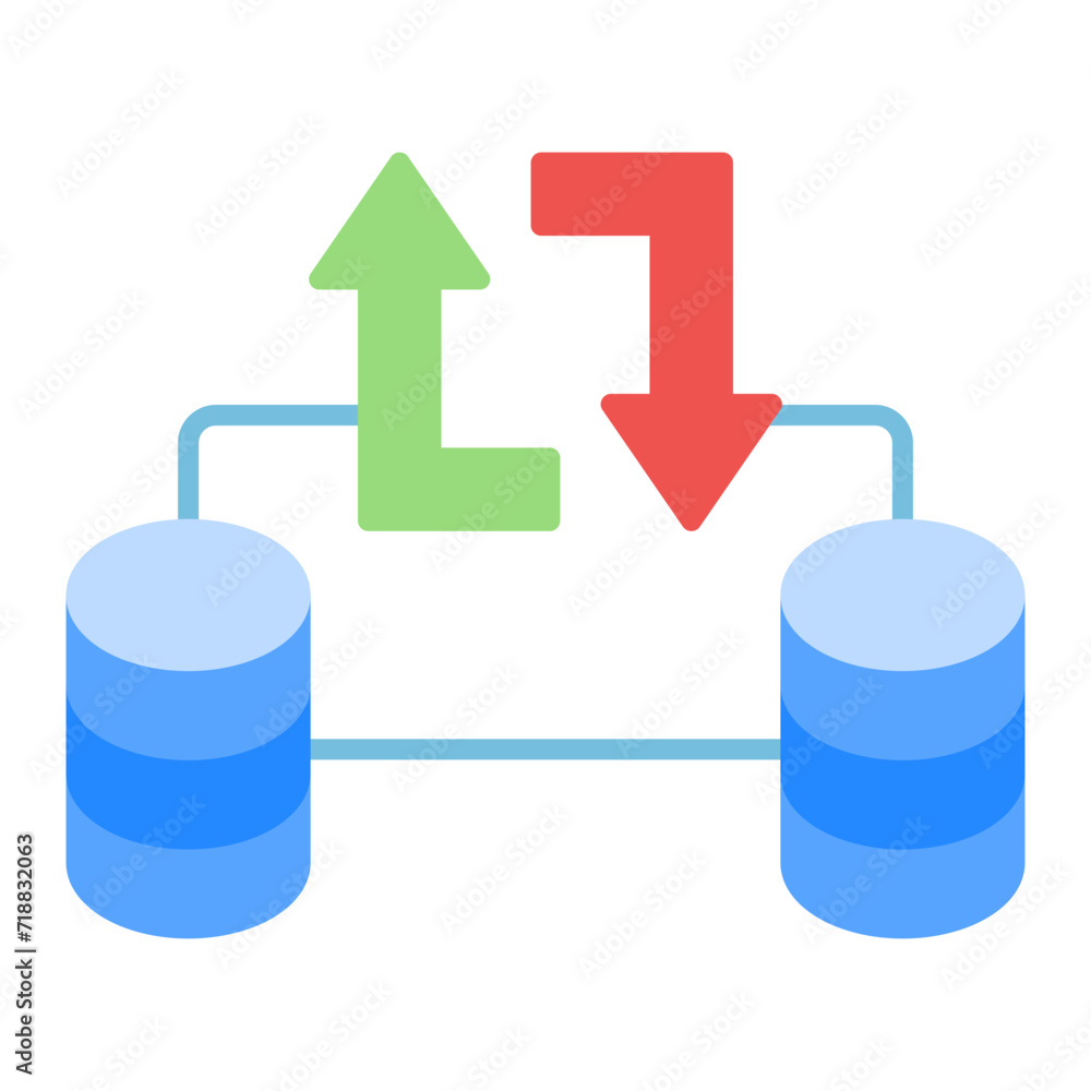 Poster database transfer icon vector image. can be used for web hosting.