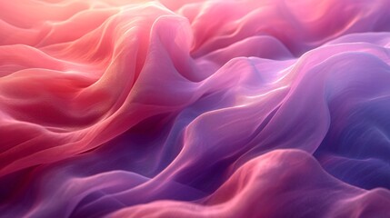 Fototapeta premium Pink and Purple Waves of Love: A Celebration of Women's History Month Generative AI