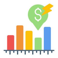 Market Forecast icon vector image. Can be used for Business Management.