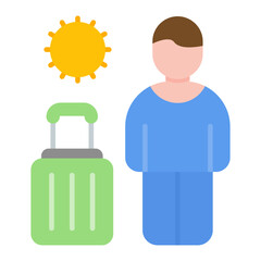 Solo Travel icon vector image. Can be used for Digital Nomad.