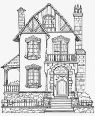 sketch of house