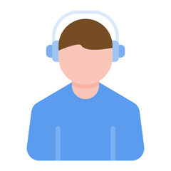 Customer Service Agent icon vector image. Can be used for Digital Nomad.