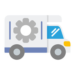 Plumber Van icon vector image. Can be used for Plumbing.