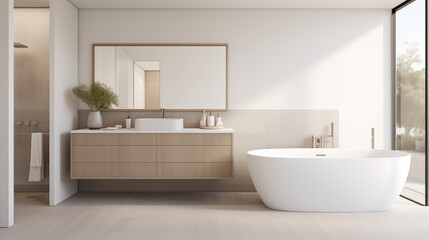 Bathroom design minimal clean architecture 