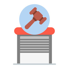 Storage Unit Auction icon vector image. Can be used for Auction House.
