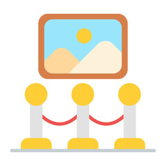 Exhibition History icon vector image. Can be used for Auction House.