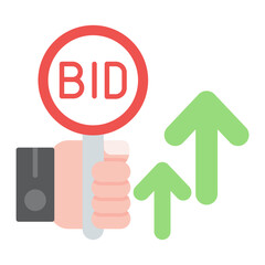 Dynamic Auction icon vector image. Can be used for Auction House.