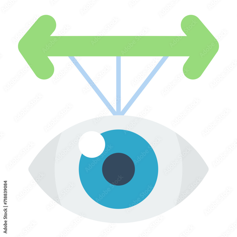 Aufkleber visual field icon vector image. can be used for optometrist.
