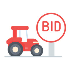 Agricultural Auction icon vector image. Can be used for Auction House.