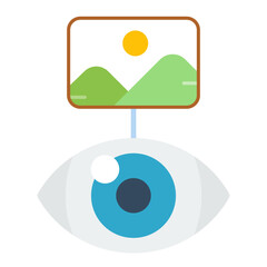 Visual Memory icon vector image. Can be used for Optometrist.