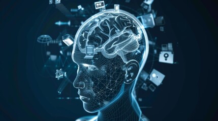 Cerebral Network Conceptual Illustration