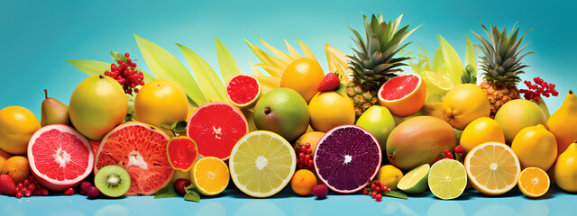 Exotic Slices: Summer's Colorful Fruit Medley