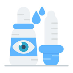 Fototapeta premium Artificial Tears icon vector image. Can be used for Optometrist.