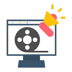 Web Advertising icon vector image. Can be used for New Media.