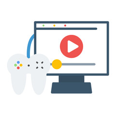Video Games icon vector image. Can be used for New Media.
