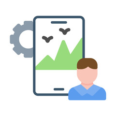 User Generated Content icon vector image. Can be used for New Media.