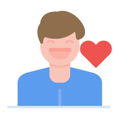 Laugh Therapy icon vector image. Can be used for Alternative Medicine.