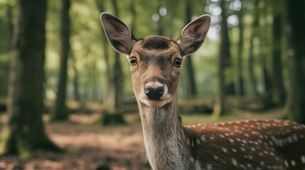 Fallow deer dama in forest