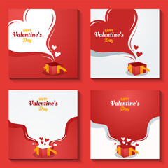 valentine day post card template