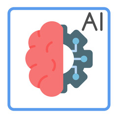 Obraz premium Artificial Intelligence icon vector image. Can be used for The Future.