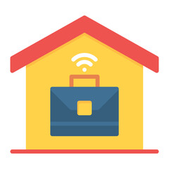 Remote Job icon vector image. Can be used for Gig Economy.