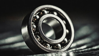 Ball bearings, parts, metal, close-up - obrazy, fototapety, plakaty