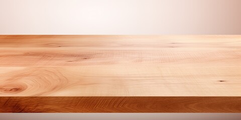 Foreground wooden table corner displayed as product, isolated on background, with clipping path. Perspective view of table edge.
