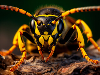 Close up of a Wasp (Vespula vulgaris)