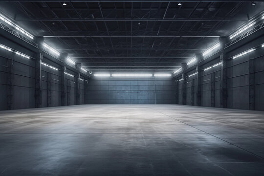 Large modern empty storehouse