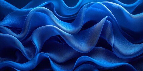 Obraz premium Fashionable Fibers: Blue Leather Waves for the Month of Love Generative AI
