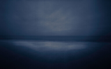 The North Sea photographed with a wooden pinhole camera, captured analogue on film. The small aperture  makes for long exposure times in which sand, sea, water, sky and clouds mix with t
