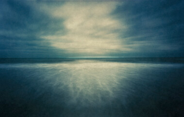 The North Sea photographed with a wooden pinhole camera, captured analogue on film. The small...