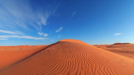 Fototapeta na wymiar 真っ赤な砂の砂丘 