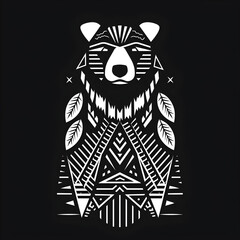  A tribal-inspired logo of a bear