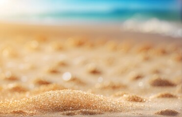 Fototapeta na wymiar Bright sand beach sunshine background